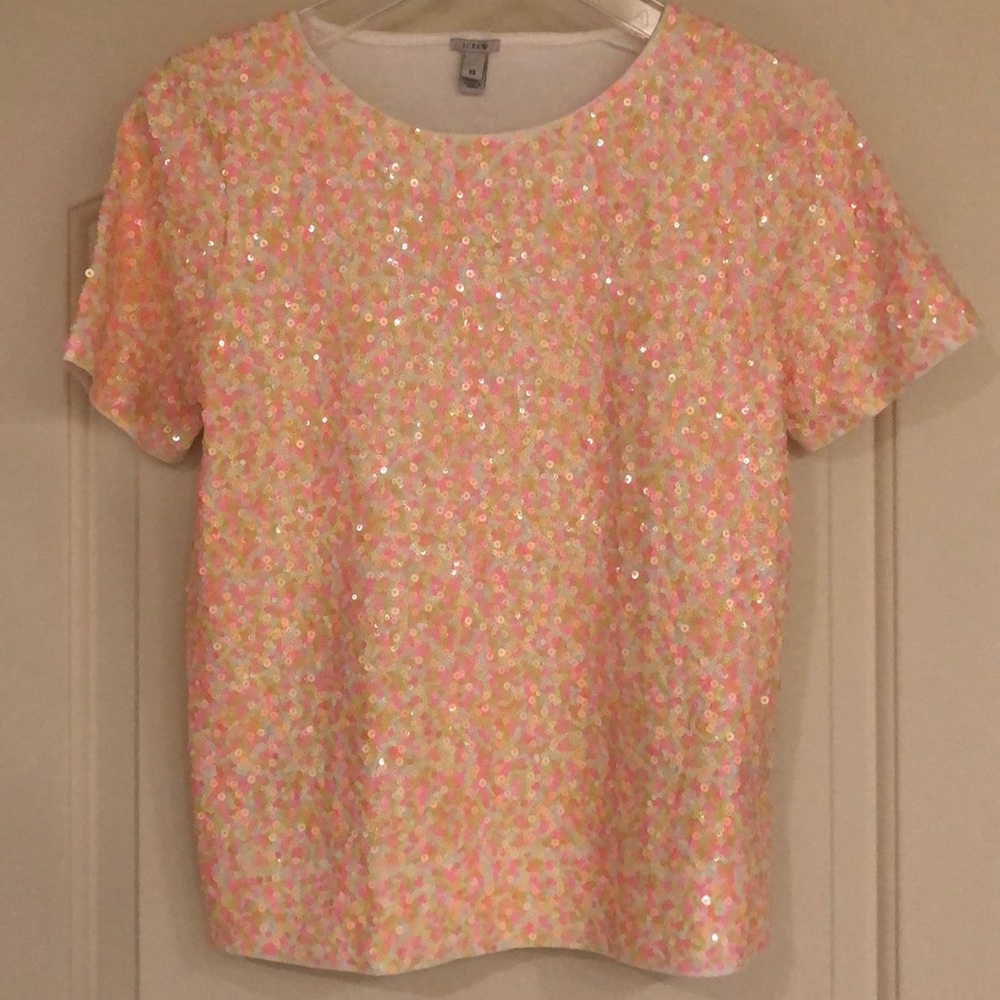 J. Crew sequin tee shirt